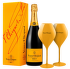 Veuve Clicquot Brut box 1 ks + 2 poháre