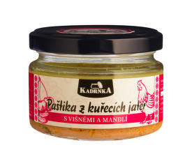 Paštika z kuřecích jater s višněmi a mandlemi 160g