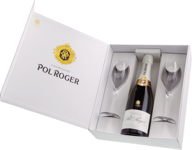 Pol Roger Brut Réserve 0,75l + 2 sklenice