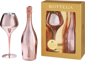 Bottega Rose Prosecco Spumante Brut DOC + sklenice