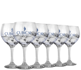 Sada 6 sklenic Cubical