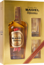 Badel slivovice 0,7l + sklenice