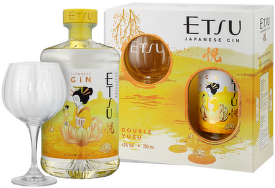 Etsu Double Yuzu Japanese Gin + pohár 0,7l