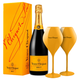 Veuve Clicquot Brut box 1 ks + 2 poháre