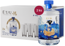 Etsu Japanese gin pack (2 x 0,7L + 6 x tumbler poháre)