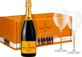 Veuve Clicquot Brut 6 x 0,75 l + 6 x sklenice