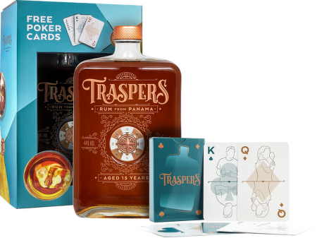 Traspers Panama Rum 15 Years Old 0,7l + karty poker