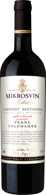 Cabernet Sauvignon, výběr z hroznů, "Goldhamer", Mikrosvín