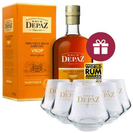 Depaz VSOP Réserve Spéciale, Martinique 0,7 l + darček