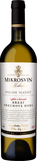 Ryzlink vlašský, pozdní sběr, "Březí, Ořechová Hora", Mikrosvín