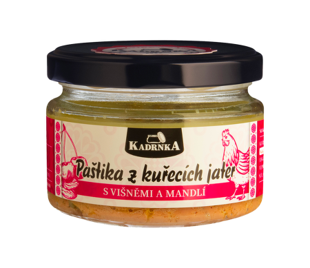 Paštika z kuřecích jater s višněmi a mandlemi 160g