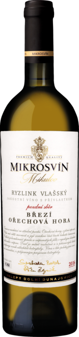 Ryzlink vlašský, pozdní sběr, "Březí, Ořechová Hora", Mikrosvín