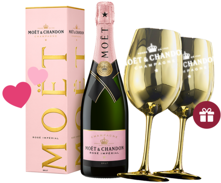 Moët & Chandon Rosé Imperial 0,75 l giftbox + poháre