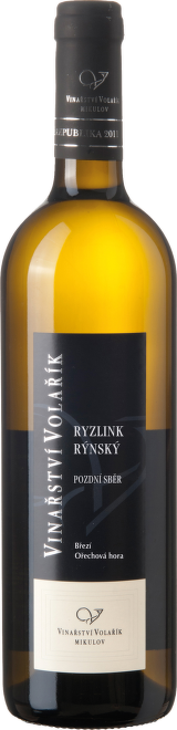 Ryzlink rýnský, výběr z hroznů, Ořechová hora, Volařík