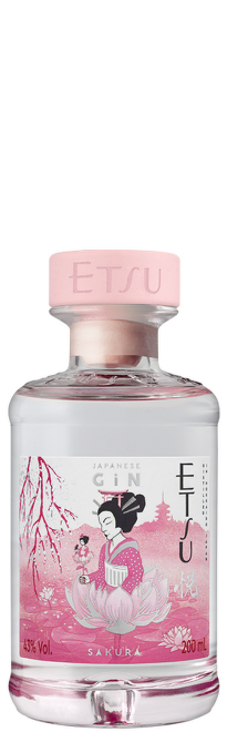 Etsu Sakura Japanese gin 43% 200ML BONUS