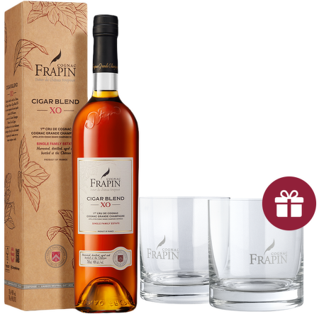 Frapin XO Cigar Blend, Grande Champagne 0,7l + darček