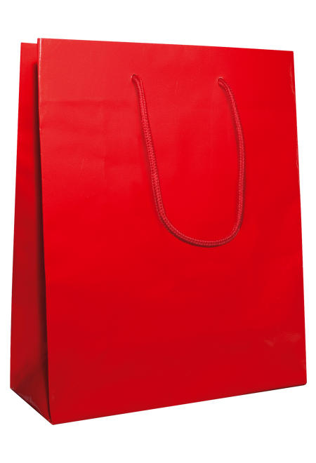 Taška papírová Model 2 Lamino pro 3 láhve červená