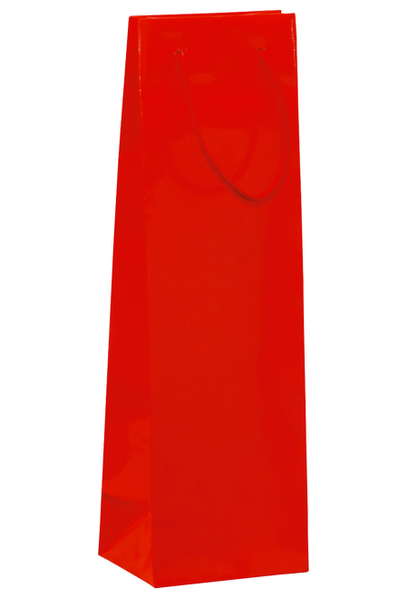 Taška papírová Glass Rosso Lamino pro 1 láhev červená