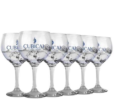 Sada 6 sklenic Cubical