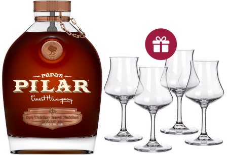 Papa´s Pilar Dark Rye Whiskey Barrel Finished Rum 0,7l + darček