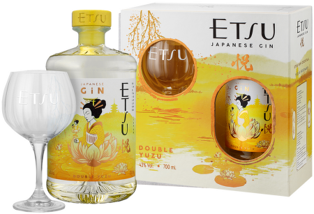 Etsu Double Yuzu Japanese Gin + pohár 0,7l