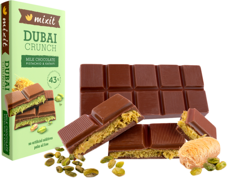 Dubajská čokoláda s pistáciovou náplňou 70 g, Mixit