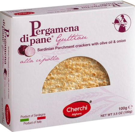 Italské chlebové placky Pergamena di Pane - cibule, 100g