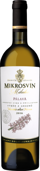 Pálava, výběr z hroznů, Flower Line, Mikrosvín