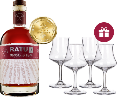 Ratu 8 YO Signature Blend, Premium Fiji Rum Liqueur 0,7l + darček