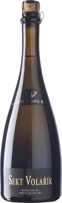 Sekt Ryzlink vlašský Brut, "Perná,Železná“, Volařík