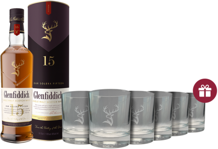 Glenfiddich 15 Years Old 0,7l + darček