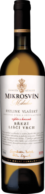 Ryzlink vlašský, pozdní sběr, "Březí, Liščí Vrch", Mikrosvín
