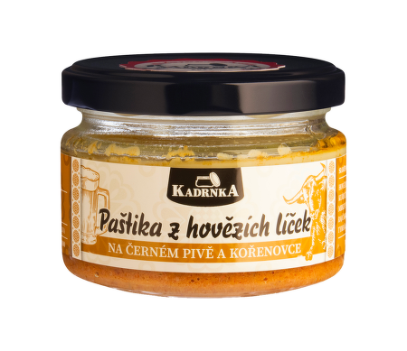 Paštika z hovězích líček na černém pivě a kořenovce 160g