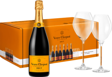 Veuve Clicquot Brut 6 x 0,75l + 6 x sklenice